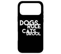 Dogs Rule Cats Bave Coque pour iPhone 17 Pro Max