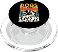 Dogs Solve Most of My Problems Kayaking Solves The Rest PopSockets PopGrip pour MagSafe