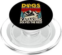 Dogs Solve Most of My Problems Kayaking Solves The Rest PopSockets PopGrip pour MagSafe