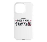 Dogs & Wine : Mon Genre de Vendredi Soir drôle Coque pour iPhone 15 Pro Max