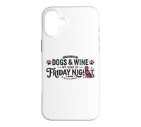 Dogs & Wine : Mon Genre de Vendredi Soir drôle Coque pour iPhone 16 Plus