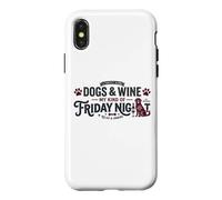 Dogs & Wine : Mon Genre de Vendredi Soir drôle Coque pour iPhone X/XS
