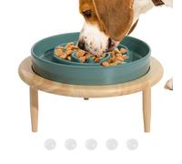 Dogsap Slow Feeder - Bol En Céramique Antidérapant Surélevé Pour Repas Lents | Accessoire D'alimentation Compatible Lave-vaisselle Pour Chiens, Aide À Réduire Le Stress | Gamelle Interactive Favorisan