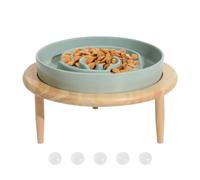 Dogsap Slow Feeder - Bol En Céramique Antidérapant Surélevé Pour Repas Lents | Accessoire D'alimentation Compatible Lave-vaisselle Pour Chiens, Aide À Réduire Le Stress | Gamelle Interactive Favorisan
