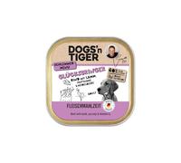 Dogs'n Tiger Bol porte-bonheur pour chien adulte, bœuf et agneau avec panais et myrtilles, 60 % de viande, sans céréales, sans sucre ajouté et conservateurs artificiels - 20 × 150 g