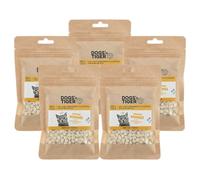 Dogs'n Tiger - Friandises pour chat 100 % viande - Snack adapté à l'espèce - Sans sucre, céréales et arômes artificiels - Bien tolérée (morceaux de filet de poitrine de poulet lyophilisés | 5 x 30 g)