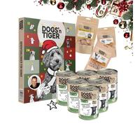 Dogs'n Tiger- Guido Maria Kretschmer- Calendrier de l'Avent pour chien - Menu gourmandeur - Provisions de poulet, canard, pomme et pomme de terre - Sans céréales, sans sucre ajouté - Snacks