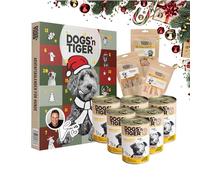 Dogs'n Tiger- Guido Maria Kretschmer Calendrier de l'Avent pour chien Mono-protéine Poulet avec carotte Sans céréales, sans sucre ajouté | Snacks lyophilisés | Compatibilité optimale