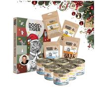 Dogs'n Tiger- Guido Maria Kretschmer- Mono Boîte de Noël pour chat « Wohltat - Poulet au saumon 200 g | Nourriture humide monoprotéine de qualité supérieure | Ingrédients 100 % naturels, sans céréales