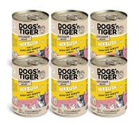 Dogs'n Tiger Menu de gourmands Herzlich, Nourriture Humide pour Chat avec Poulet et Citrouille, sans céréales, Sucre ajouté, conservateurs artificiels, tolérance optimale, 6 x 400 g
