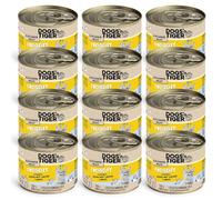Dogs'n Tiger Nourriture Humide pour Chat avec légumes Frais Riches en vitamines, Poulet, Saumon - sans céréales, Sucre ajouté, conservateurs artificiels, 12 x 200 g