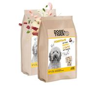 Dogs'n Tiger Nourriture sèche pour chien adulte 67 % viande poulet et canard avec légumes Sans sucre, céréales ni conservateurs, haute teneur en protéines, 2 x 12 kg