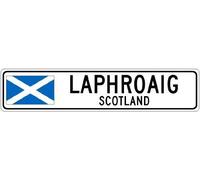 DOGT New Metal Aluminum Sign LAPHROAIG, Scotland Flag City Tin Sign 8x12 inch