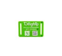Dogtap Light Small Médaille numérique pour petit chien avec puce NFC et code QR pour coordonnées et lettre enfichable, en silicone, étanche, flexible, 50 x 30 mm