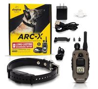 Dogtra ARC-X Collier électrique pour dressage de chien - Portée de 1,9 km - Pour chiens de 6,8 kg et plus, design fin, étanche IPX9K, 100 niveaux de stimulation, vibration, tonalité, rechargeable