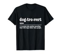 Dogtrovert Design Amusant pour Amoureux des Chiens T-Shirt Graphique avec Valeur