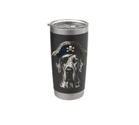 Dogue allemand amateur de chien pirate vintage esthétique graphique Gobelet isotherme en acier inoxydable double paroi