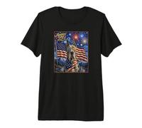 Dogue Allemand Art on America 250 4 Juillet Drapeau des États-Unis T-Shirt Haut de Gamme