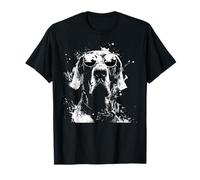 Dogue Allemand avec Lunettes de Soleil Motif Chien Blanc T-Shirt