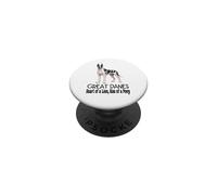 Dogue Allemand Cœur d'un Lion Taille d'un Poney PopSockets PopGrip Adhésif