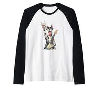 Dogue Allemand Guitare Solo Rockstar Rock Metal Graphic Sharp Manche Raglan