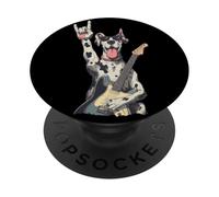 Dogue Allemand Guitare Solo Rockstar Rock Metal Graphic Sharp PopSockets PopGrip Adhésif