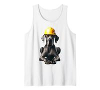 Dogue allemand jaune Casque rigide ouvrier de chantier équipage de route Débardeur