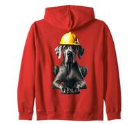 Dogue allemand jaune Casque rigide ouvrier de chantier équipage de route Sweat à Capuche