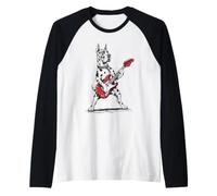Dogue Allemand Style Rock Amusant Jouant de la Guitare à Bascule Manche Raglan