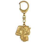Dogue argentin, Dogo argentino - Porte-clés doré avec chien, décoration de sac à