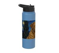 Dogue de Bordeaux Chien Van Gogh Nuit étoilée Stainless Steel Insulated Water Bottle