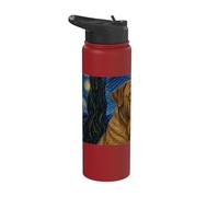 Dogue de Bordeaux Chien Van Gogh Nuit étoilée Stainless Steel Insulated Water Bottle