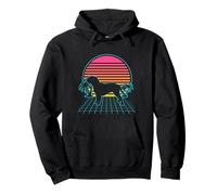 Dogue de Bordeaux Chien Vintage années 80 Vaporwave Sweat à Capuche