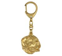 Dogue de Bordeaux I - Porte-clés doré avec chien, décoration de sac à main, acce