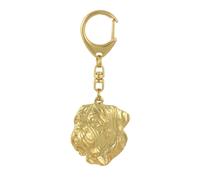Dogue de Bordeaux II - Porte-clés Doré Pour Chien