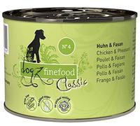 dogz finefood Nourriture Humide pour Chien - N° 4 - Poulet et Faisan - Nourriture Humide pour Chiens et Chiots - sans céréales et sans Sucre - Haute teneur en Viande - 6 boîtes de 200 g
