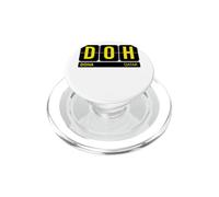 DOH Doha Qatar Souvenir de Voyage Code aéroport Texte Jaune PopSockets PopGrip pour MagSafe