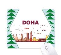 doha, ville un monument historique tapis de souris green pine tree tapis en caoutchouc