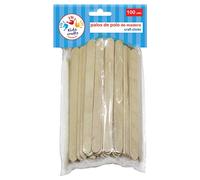 DOHE 18102 Pack de 100 bâtons de glace en bois