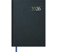 Dohe - Agenda 2026 Anglais - Jour par Page, Format A5 (14x20 cm), Couverture Rigide, 12 Mois de Janvier à Décembre, Planificateur Annuel avec Marque-Page - Segovia Noir