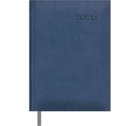 Dohe - Agenda 2026 - Jour par Page, A5 (14x20 cm), Couverture Rigide en Similicuir, 12 Mois Janvier à Décembre, Planificateur Annuel en Espagnol avec Marque-Page - Lausanne Bleu