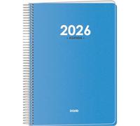 Dohe - Agenda 2026 - Jour par Page, A5 (15x21 cm), Couverture Flexible avec Plastique Protecteur, Fermeture Spirale, 12 Mois Janvier à Décembre, Planificateur Annuel en Espagnol - Métropole Bleu