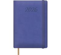 Dohe - Agenda 2026 - Jour par Page, A5 (15x21 cm), Couverture Rigide en Similicuir, Fermeture Élastique, Marque-Page, 12 Mois Janvier à Décembre, Planificateur Annuel en Espagnol - Samba Violet