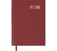 Dohe - Agenda 2026 - Jour par Page, Format A5 (14x20 cm), Couverture Rigide, 12 Mois Janvier à Décembre, Planificateur Annuel en Espagnol avec Marque-Page - Síntex Bordeaux