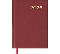 Dohe - Agenda 2026 Portugais - Jour par Page, Format A5 (14x20 cm), Couverture Rigide, 12 Mois Janvier à Décembre, Planificateur Annuel avec Marque-Page - Sintra Bordeaux