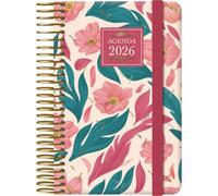 Dohe - Agenda 2026 - Semaine Vue, Format Poche (8,5x13 cm), Couverture Rigide, Fermeture Spirale et Élastique, 12 Mois Janvier à Décembre, Planificateur Annuel en Espagnol - Charm Gala