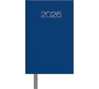 Dohe - Agenda 2026 - Semaine Vue, Format Poche (8,5x13 cm), Couverture Rigide Souple en Similicuir, 12 Mois Janvier à Décembre, Planificateur Annuel en Espagnol avec Marque-Page - Lisbonne Bleu