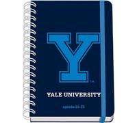 Dohe - Agenda Scolaire 2024 2025 - Vue semaine, A5 (15x21 cm), Fermoir à anneaux et élastique, Espagnol et Anglais, 4 Pages de Autocollants, Septembre à Juin, Matériel Scolaire - Yale University Navy