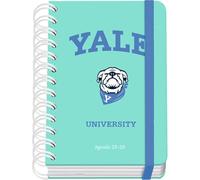Dohe - Agenda Scolaire 2025 2026 - Page Par Jour, Taille A6 (12x17 cm), Espagnol et Anglais, Fermeture à Spirale Double et Élastique, Couverture Rigide, 4 Pages d'Autocollants - Yale University Dog