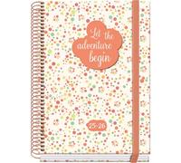 Dohe - Agenda Scolaire 2025 2026 - Semaine Vue, Taille A5 (15x21 cm), Espagnol et Anglais, Septembre à Juin, Reliure Spirale et Gomme, Couverture Rigide, 4 Pages de Stickers - PRIME Bubbles